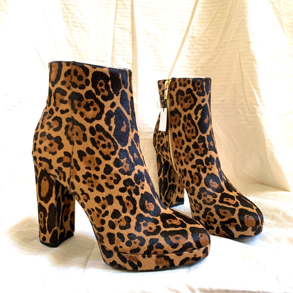 Calvin Klein Calf Hair Platform Booties 8.5 M NWT